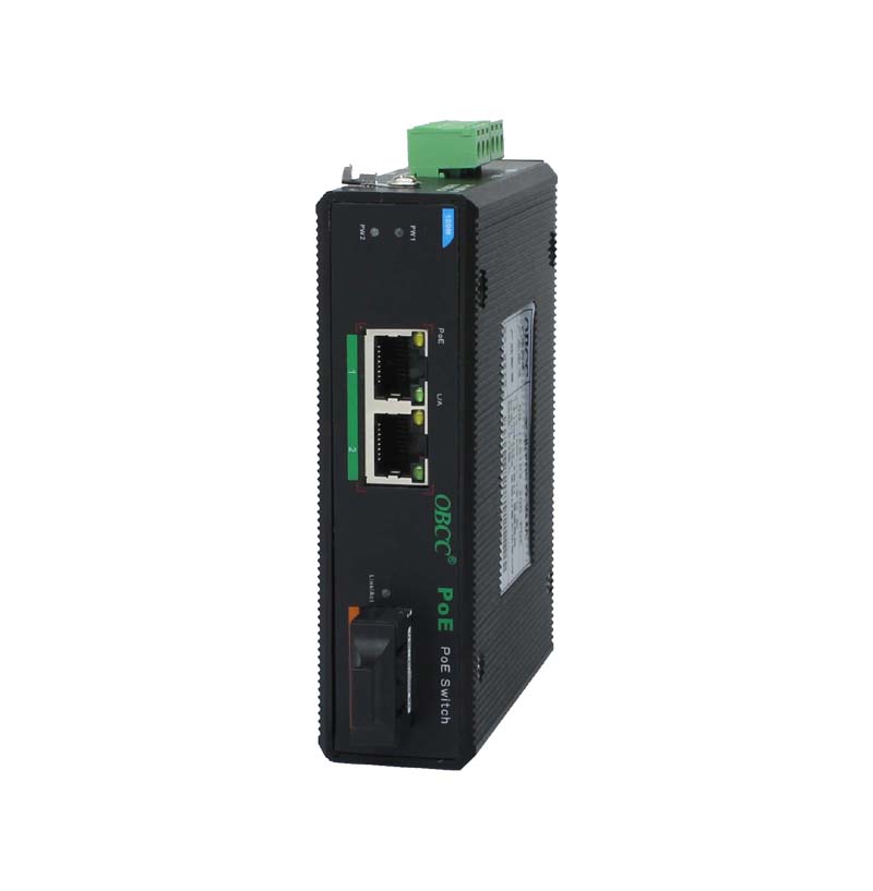 百兆1光2電工業PoE交換機 百兆1光2電工業PoE交換機